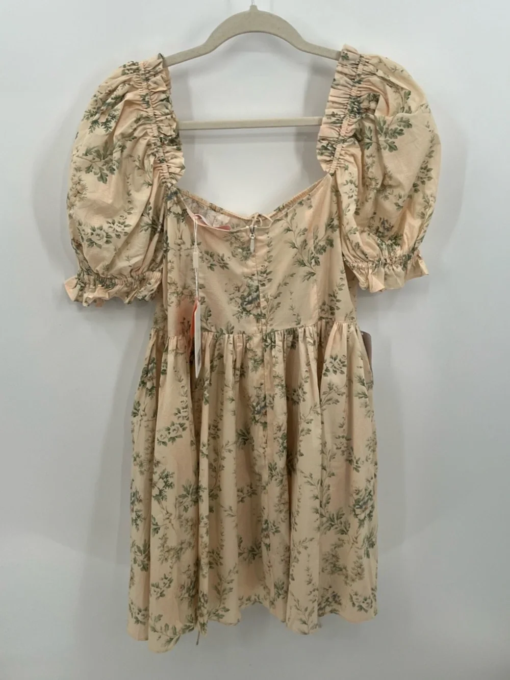 Selkie the Villa floral Puff-Sleeve Mini Dress NWT - Picture 4 of 12